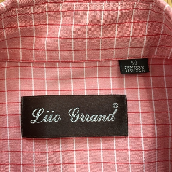 Men's Pink Red plaid button up short sleeve causal shirt - Picture 7 of 10